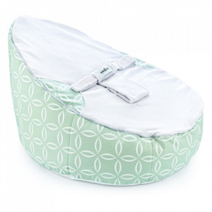 Fotoliu pentru bebelusi cu ham de siguranta BabyJem Baby Bean Bed (Culoare: Alb)