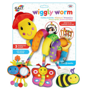 Jucarie pentru patut si carucior Wiggly Worm - Img 1