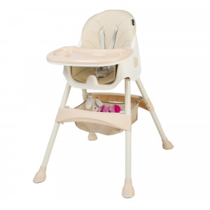 Scaun de masa 2 in 1 Juju Eat&Smile, Beige - Img 1