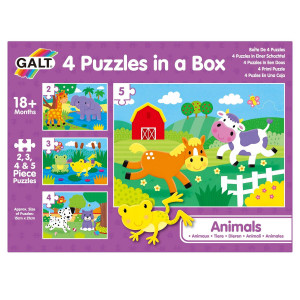 Set 4 puzzle-uri - Animalute (2, 3, 4, 5 piese) - Img 1