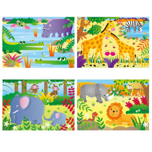 Set 4 puzzle-uri Jungla (12, 16, 20, 24 piese) - Img 2