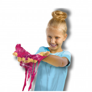 Set de mixat slime roz cu sclipici si margele - Unicorn - Img 3