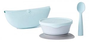 Set diversificare hrana bebelusi Miniware First Bites, 100% din materiale naturale biodegradabile, 4 piese, Aqua