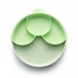 Set diversificare hrana bebelusi Miniware Healthy Meal, 100% din materiale naturale biodegradabile, 3 piese, Keylime