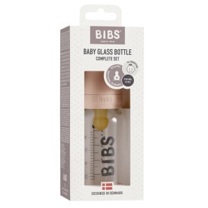 BIBS - Set complet biberon din sticla anticolici, 110 ml, Blush - Img 2