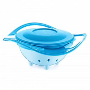 Bol multifunctional cu capac si rotire 360 grade BabyJem Amazing Bowl (Culoare: Gri)