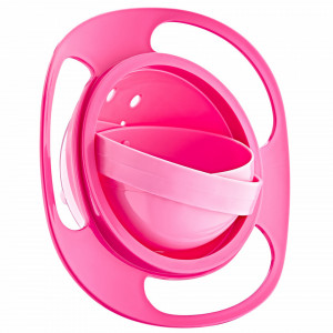 Bol multifunctional cu capac si rotire 360 grade BabyJem Amazing Bowl (Culoare: Portocaliu)