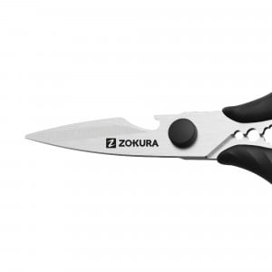 Foarfeca de bucatarie, inox, 20,5 cm, Negru - Zokura - Img 2