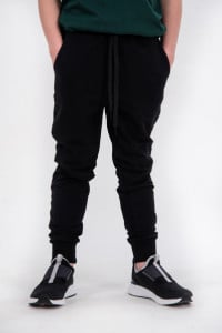 Jogger bumbac Brumy B041 french terry negru , 140 cm, 10 ani - Img 1