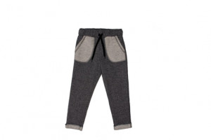 Jogger bumbac gros Brumy B028 ministripe, gri, 98 cm , 3 ani - Img 1