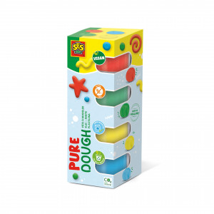 Plastilina colorata vegana pentru copii SES Pure 4 x 90 gr - Img 1