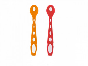 Set 2 lingurite din silicon BabyJem Soft Spoon (Culoare: Portocaliu)