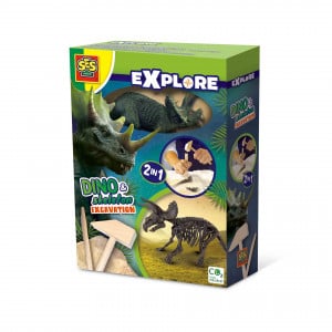 Set creativ Dino si excavarea scheletului 2 in 1 - Triceratops - Img 1