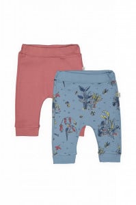 Set de 2 perechi de pantaloni Savana pentru bebelusi, Tongs baby (Culoare: Roz, Marime: 6-9 luni)