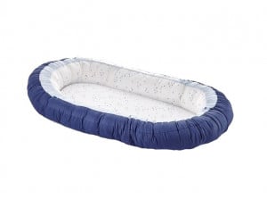 Babynest cu 2 fete BabyJem Luxury Between Parents (Culoare: Bleu)