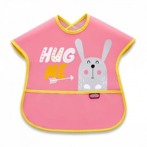 Baveta BabyJem cu buzunar Poly Large Bib (Culoare: Roz)