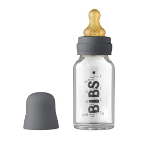 BIBS - Set complet biberon din sticla anticolici, 110 ml, Iron - Img 1