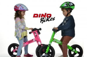 Bicicleta fara pedale Balance bike Runner Roz neon Dino Bikes cu roti de 12”( fara cutia originala)