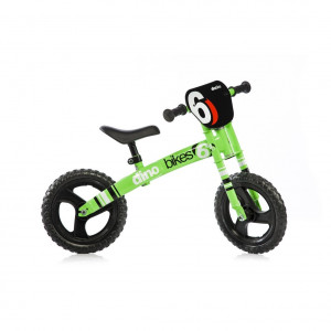 Bicicleta fara pedale Balance bike Runner verde neon Dino Bikes cu roti de 12”( fara cutia originala)