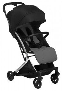 Carucior sport pliabil Skiddou Mikkeli Onyx, ultracompact pentru calatorii, Negru