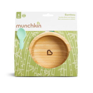 Munchkin Set De Masa Bambou, Bol + Lingura, 6L+ - Img 8