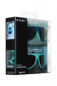 Ochelari de soare pentru copii MOKKI Click & Change, protectie UV, bleu, 2-5 ani, set 2 perechi