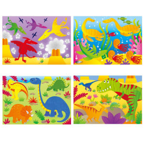 Set 4 puzzle-uri Dinozauri (12, 16, 20, 24 piese) - Img 2