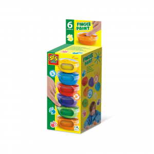 Set acuarele pentru degete (6 x 45ml) - Img 1