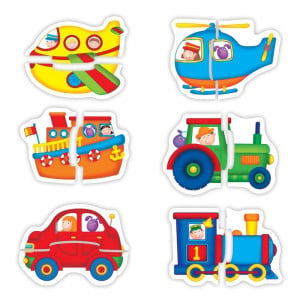 Baby Puzzles: Set de 6 puzzle-uri Transport (2 piese) - Img 2