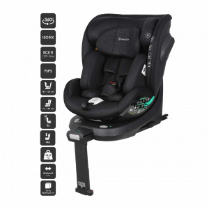 BabyGo - Scaun auto rotativ Prime 360, Black, 40-150 cm, certificat R129 - Img 2