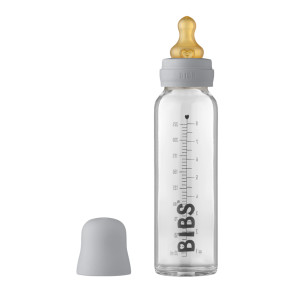 BIBS - Set complet biberon din sticla anticolici, 225 ml, Cloud - Img 1