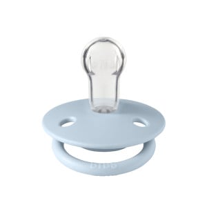 BIBS - Suzeta De Lux Silicon, tetina rotunda, marime universala (0-3 ani)-Baby Blue - Img 2