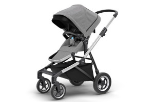 Carucior Thule SLEEK Cadru Gri si Copertina Grey Melange - Img 1