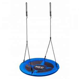 Leagan tip cuib pentru copii XXL, 95 cm, 150 kg, Neo-Sport 1000, Albastru - Img 1