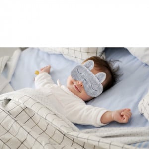 Masca bebelusi pentru somn BabyJem Sleeping Bunny (Culoare: Ecru)