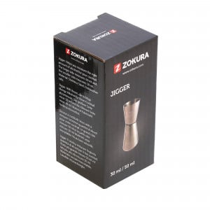 Masura dubla pentru bauturi (jigger), inox, 30/50ml - Zokura - Img 2