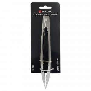 Mini-cleste inox pentru gratar, 18 cm - Zokura - Img 3