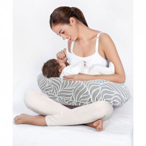 Perna pentru alaptat 2 in 1 Nursing Pillow, BabyJem (Culoare: Roz)