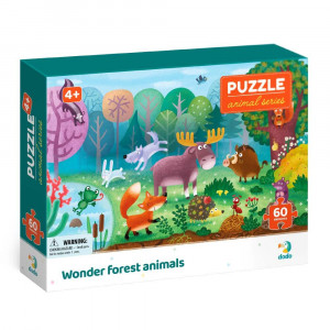 Puzzle - Minunatele animalute din padure (60 piese) - Img 1