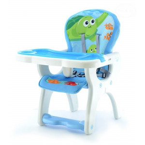 Scaun de masa multifunctional EURObaby HB-GY02 - Albastru