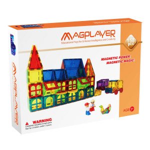 Set de constructie magnetic 3D - 158 piese - Img 1