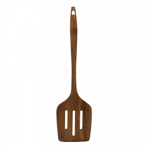 Spatula cu fante, lemn de acacia, 32cm - Zokura - Img 1