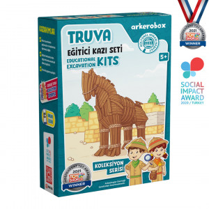 Arkerobox - Set arheologic educational si puzzle 3D, Grecia Antica, Calul Troian