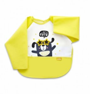 Baveta cu maneci si buzunar BabyJem Polly Bib (Culoare: Bleu)