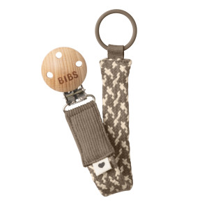 Bibs - Lantisor clip pentru suzeta, Dark Oak/Vanilla - Img 1