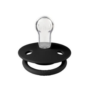 BIBS - Suzeta De Lux Silicon, tetina rotunda, marime universala (0-3 ani)-Black - Img 2