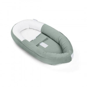 Doomoo - Baby Nest din bumbac organic Cocoon Tetra Jersey Green - Img 1