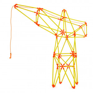 Jucarie din bambus Flexistix - Macara pivotanta (94 piese) - Img 1