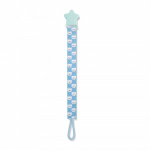 Lantisor pentru suzeta din material textil BabyJem Bear (Culoare: Bleu) - Img 5