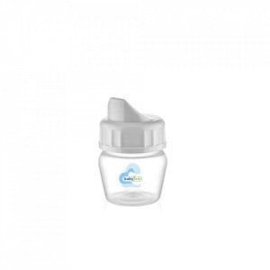 Mini biberon 2 in 1 Cana si biberon din sticla BabyJem 30 ml (Culoare: Somon)